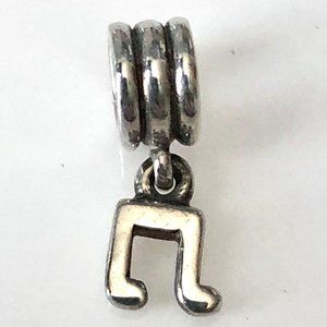 Pandora bead sterling silver music note dangle